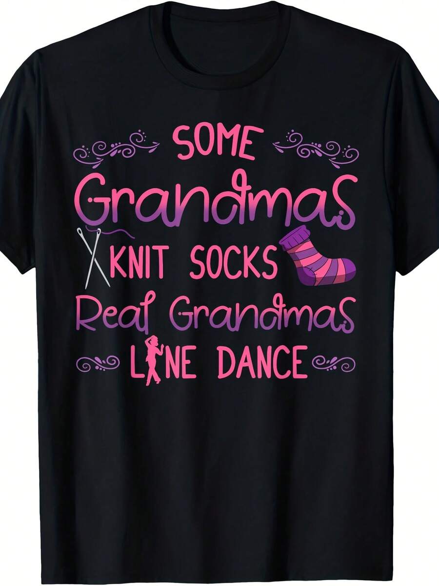 Line Dancing Choreographed Dancer Grandma Dance Teacher Gift T-Shirt - 款式10 - 查看 1