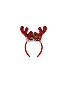 Christmas Reindeer Antler Headband, Reindeer Antler Headpiece For Christmas Party Decoration, Glitter Unicorn Horn Reindeer Antler Christmas Hair Accessories, Christmas Kids Hair Accessories