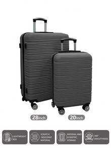 European Made Luggage And Travel Bags, Storage Boxes, Handheld Cases, Vibrant Colors, Suitable For Travel, School, Business Trips, Carry-On, Checked Luggage, Large Capacity - Dark Grey - View 4