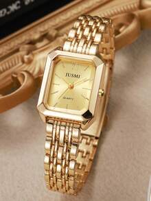 1pc Vintage Elegant Fashion Minimalist Luxury Women Quartz Watch, Suitable For Halloween, Birthday, Thanksgiving Gifiday & Year-End Promotion