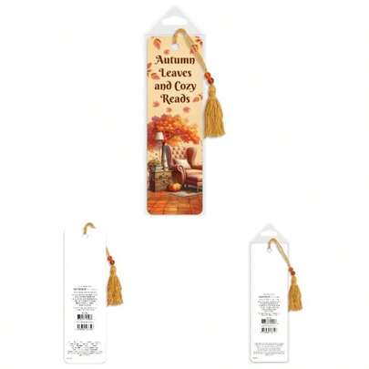 Autumn Leaves And Cozy Reads Premier Bookmarks