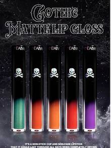 HANDAIYAN Gothic Style Matte Lip Gloss, Dark Series, Natural Matte Finish, Long-Lasting, Waterproof, Suitable For Halloween, Christmas, Masquerade, Makeup Parties, Smokey Makeup, Cosplay