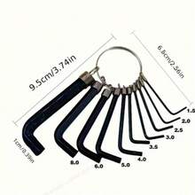 10pcs Hex Key Allen Wrench Set, Steel Construction, Universal Maintenance Tool Kit For Home And Auto Repair