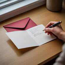 1 pieza Tarjeta de felicitación con estilo de carta de amor manuscrita, mensaje romántico y sincero, ideal para el Día de San Valentín/Aniversario, incluye sobre y pegatina