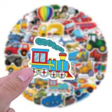Transportation Vehicle Stickers, For Decorating Stationery, Water Bottles, Luggage, Skateboards, Guitars, DIY Scrapbooking Materials - Multicolor - View 5