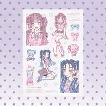 ملصقات شخصيات الفتاة الكورية الحلوة-الرائعة لعام 2025 بمقاس 14.5*10 سم، ملصقات فتاة كورية جميلة بتصميم أنيق على طراز إنستغرام، ملصقات مصنوعة يدويًا للدفاتر وال- DIY، ملصقات زخرفية إبداعية مصنوعة من مادة البي في سي، متوفرة بستة أنماط. هذه التصاميم مناسبة للاستخدام كملصقات على الثلاجة والدفاتر والمفكرات