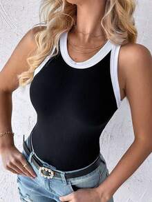 Women Tank Tops & Camis - 黑色 - 查看 2