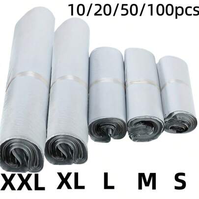 10pcs White Express Bags, Mailing Pouches - Suitable For Clothing, Personal Item Storage, Logistics, Mailing, Portable Packaging Bags, Multi-Purpose Bags, Holiday Gift Bags