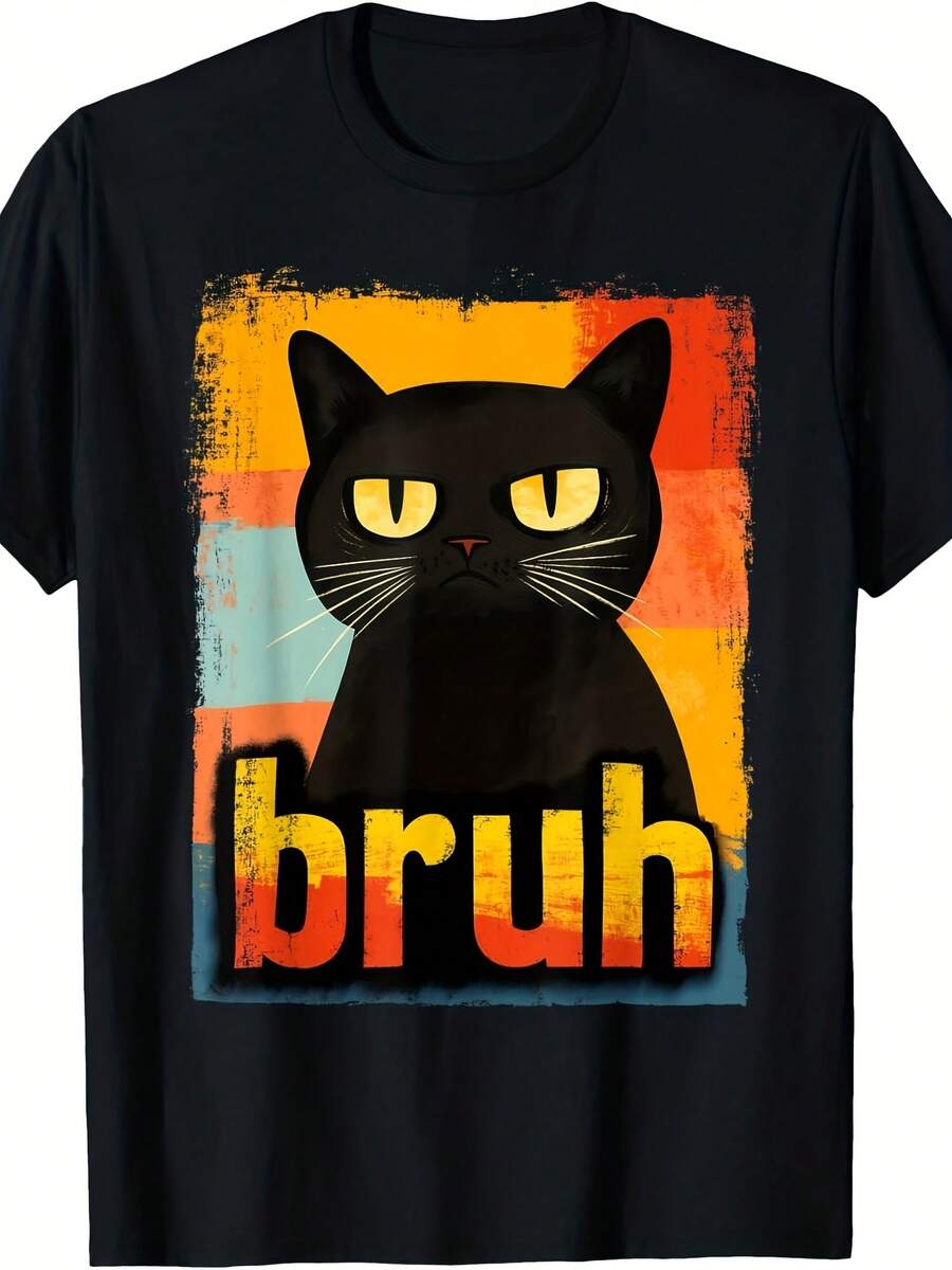 Funny Cat Bruh For Teens Boys Girls Wo Meme Graphic T-Shirt - 款式7 - 查看 1