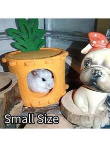 1pc Carrot Shaped Hamster Hideaway House, Fully Enclosed, Windproof & Warm, Suitable For Small Pets, Autumn/Winter - Multicolor - View 19