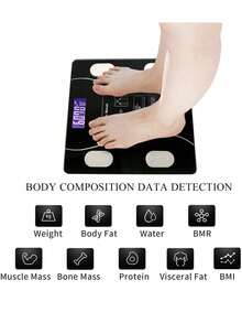 Smart Digital Body Scale Electronic Bluetooth Body Fat Indicator - Blanco - Ver 6