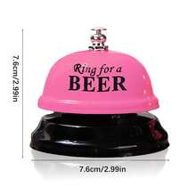 Joivida 1 件清脆声音鲜艳黄色娇小粉色高端卡其色 3 英寸直径金属桌面铃铛，防锈教室铃铛，适用于餐厅、咖啡馆、酒店、办公室、学校、酒吧 - 彩色 - 查看 6