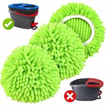 Mop Replace O Cedar, Spin Mop Heads Replacements Ocedar Easywring 1 Spin Mop, Chenille Duster Ocedar Mop Include 3 Pack Microfiber Chenille Mop Pad Ocedar Spin Mop - 適用於 Ocedar 2 坦克 - 查看 1