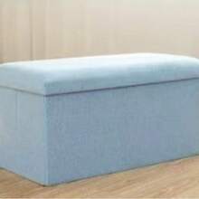 1pc Foldable Linen Storage Ottoman, Large Capacity, Suitable For Shoe Changing Or Sofa Bench, Multi-Functional Storage Stool