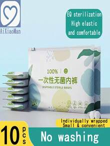 10 piezas/paquete de ropa interior desechable para mujeres, para viajar, postparto, empacada individualmente