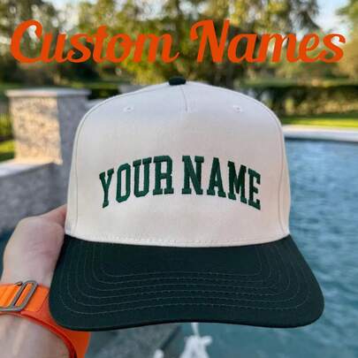 Custom Embroidered Hats, Personalized Dad Hat, Custom Text Hat, Mama Hats, Bachelor Trip Hat, Two Tone Baseball Cap, Christmas Gift, Custom Embroidered Upside Down Text Hat