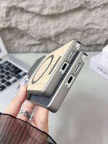 1 pièce Étui de téléphone magnétique de style minimaliste et populaire pour les affaires, convenant aux Galaxy S25 Ultra, Galaxy S24 Ultra, Galaxy S23 Ultra. Texture lisse, étui de couple, cadeau d'anniversaire, compatible avec les téléphones . Étui de protection pour téléphone avec texture magnétique Galaxy, matériau PC sans cadre. - Multicolore - Voir 7