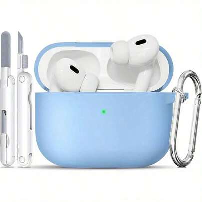 Locking Soft Silicone Protective Case Compatible With Pro 2nd/1st Generation, Suitable For Women/Girls, Includes Cleaning Kit And Anti-Lost Keychain, Scratch-Resistant, Shock-Proof Pink Protective Case