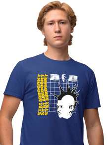 Men T-Shirts - 藏蓝色 - 查看 2