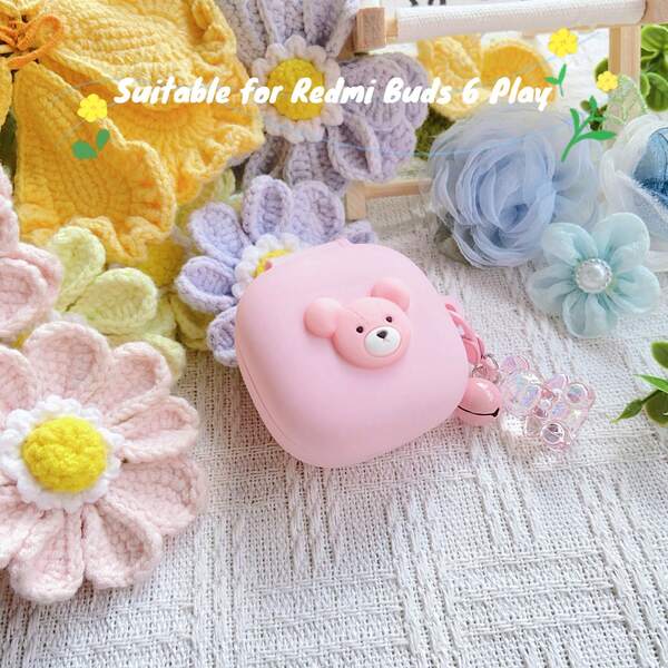 Suitable For RedmiBuds 6 Play/Suitable For RedmiBuds 6 Active/Suitable For RedmiBuds 6 Lite/Suitable For RedmiBuds 6/Suitable For RedmiBuds 7S/Suitable For RedmiBuds 4 Active/Suitable For RedmiBuds 6 Pro/Suitable For RedmiBuds 5/Suitable For RedmiBuds 5 Pro/Suitable For XiaomiBuds 5 Bluetooth Earphone Compartment Soft Silicone Protective Case Cover