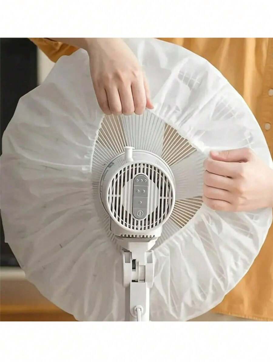 1Pc Electric Fan Dust Cover, Anti-Pinch Flashlight Fan Protective Cover Mesh Cover Dust Cover, Home Appliance Dust Cover Storage Bag, Suitable For School, Office, Home, Travel, Dormitory, Autumn And Winter Storage Home Storage Autumn And Winter Decoration,School Stuff. Decorations. - Multicolor - View 1