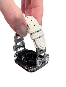 Butterfly Leather Strap Compatible With 38/40/41/42/44/45/46/49mm, Compatible With Apple Watch Strap Ultra/Se11/10/9/8/7/6/5/4/3/2/1