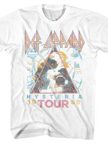 Def Lep Pard 1988 Hysteria Tour White Shirts - trắng - Xem 1
