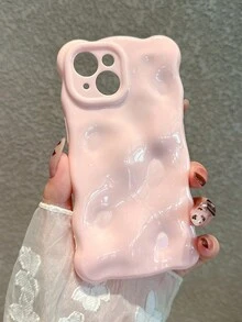 高级优雅3D流星纹理软壳手机壳,兼容 17 Pro Max/17 Pro/17 Air/17/16 Pro Max/16/16 Pro/16 Plus/15/15 Pro Max/15 Pro/15 Plus/11/12/13/14 Pro Max/11 Pro/11 Pro Max/12 Pro/12 Pro Max/13 Pro/13 Pro Max/14 Pro/14 Pro Max/14 Plus,简约创意设计 - 粉紅色-隕石坑 - 查看 4