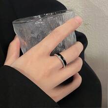 6mm White/Black Ceramic Rings Plus Cubic Zirconia For Women Comfort Fit Engagement Wedding Band Size 5-122025 - 4mm Black & Silver - View 6