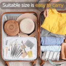 3-Piece Storage Box Organizer Set, Hard-Shell Zippered Case, Toy Storage Bins, Travel Organizer, Waterproof Transparent Case, Pencil Case, Toiletry Bag, Cosmetic Bag, White, Large Capacity, Portable And Versatile Organizer, Capson Pencil Display Box, Wardrobe Shelf