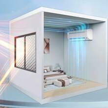 Windproof & Thermal Blackout Curtains, Suitable For Rooms, Living Rooms, Bathrooms, Zipper Design No Drilling Required, Easy Installation, Winter Wind Blocker