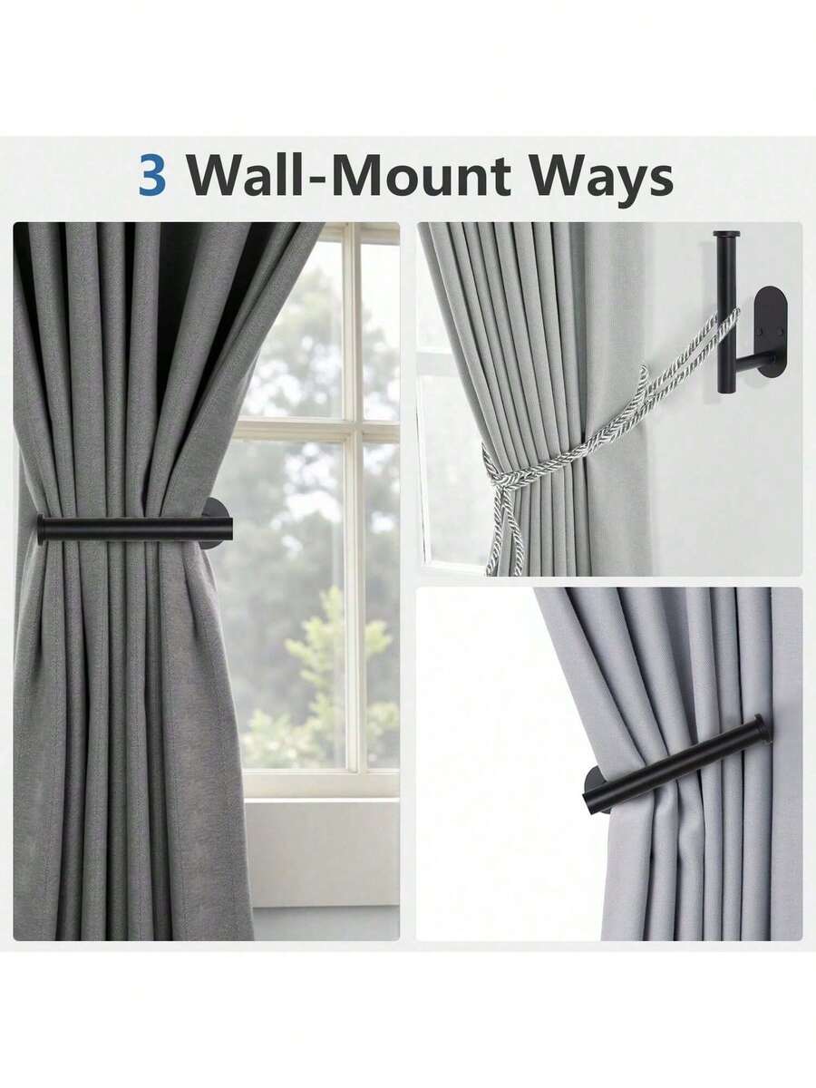 3m Curtain Fixers, Curtain Ties, Drilling-Free Curtain Brackets, Curtain Handles, Curtain Hooks, Curtain Fixers And Ties Are Essential For Home Use, Including Halloween, Christmas, And Thanksgiving. - Multicolor - View 1
