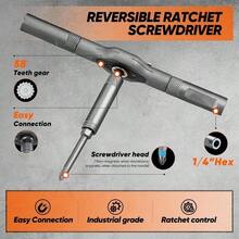 42 In 1 Magnetic Screwdriver Set, Multi Bit Combination Ratchet Screwdriver Set Portable Repair Kit Gifts Furniture, Computer, And - Xám - Xem 4