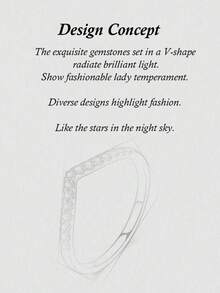 Vaerine 鋯石裝飾銀色女士婚戒,新娘婚禮精美珠寶訂婚用