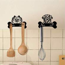 1 Piece Iron Bome Small Hook, Black Cute Dog Hook, Bathroom Towel Hook Kitchen Utensil Hook Bedroom Coat Hook, Hanging Key At The Entrance