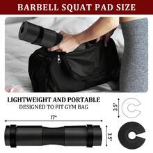 Almohadilla para sentadillas, almohadilla para barra de levantamiento - Almohadilla de espuma que proporciona alivio al cuello y los hombros durante el entrenamiento - Apto para barras estándar (1 protector de hombro para barra) - Disponible en múltiples colores