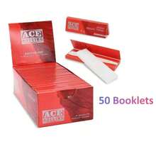 50Booklets-Rolling Papers 11/4 Cigarette Rolling Papers-Blue And Green Unbleached Rolling Papers- Natural Gum Arabic Rolling Paper-44*78 MM Blue And Green Rolling Paper-Classic Extra-Thin Cigarette Paper Burns Smoothly. - Multicolor - View 2