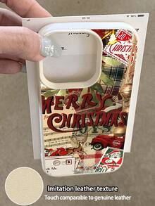 1pc New Christmas Tree & Gift Pattern Litchi Texture Waterproof Shockproof Anti-Slip Soft Phone Case, Suitable As Birthday, Holiday Gift For Friends, Family, Couples, Compatible With Apple// Phones - Multicolor - View 3