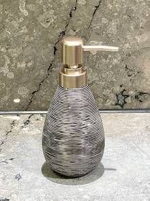 Kreatywna ceramiczna butelka dozująca mydło, ceramiczna butelka na mydło w płynie do łazienki hotelowej, ceramiczna butelka na szampon do łazienki domowej z pompką, okrągłodenna antypoślizgowa butelka na płyn