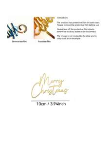 1pc/3pcs/5pcs Merry Christmas Cake Topper, Christmas Cake Decoration, Winter Cake Decoration, Christmas Party Cake Decoration, Christmas Dessert Decoration, Christmas Baking Decoration, Christmas Baking Supplies, Kitchen Baking Decoration, Baking Decoration, Baking Supplies, Cake Supplies, Furniture Kitchen Essentials, Holiday Gifts - Gold - View 5
