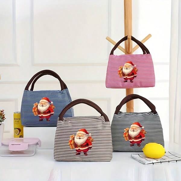 1pc Christmas Gift Pack, Large Capacity Lunch Box, Refrigerated Tote Bag, Beach And Camping Lunch Box, Durable And Leak-Proof, Cool Kid Lunch Box, Ice Pack, Cute Lunch Box, Cute Insulated Lunch Box, Lunch Box Insulated, Lunch Box With Ice Pack, Student Insulated Lunch Box