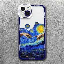 Gran funda de teléfono con pintura al óleo de Van Gogh compatible con  16 15 Pro Max 14 13 12 11 Pro Max 7 8 14 15 Plus X XR XS, funda suave y transparente, compatible con funda de  17, funda de  17 Pro, funda de  17 Pro Max - 5 - Ver 2