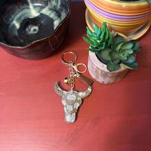 Bling Keychain Accessories For Women, Rhinestone & Cute Purse Charms For Handbags - 快樂酪梨(金) - 查看 8