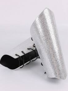 2pcs Medieval Retro Style Adjustable PU Leather Wristband Arm Guard With Strap, Viking Wrist Protector For Cosplay Costume Accessories