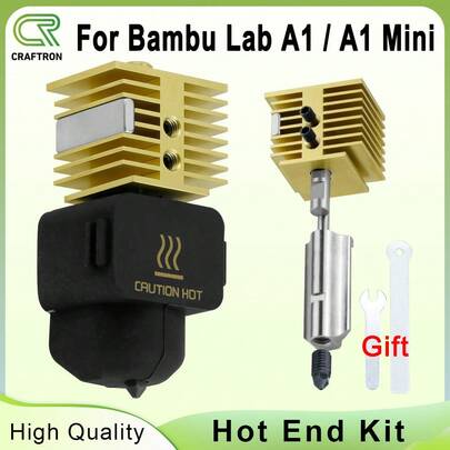 New Upgraded Hotend Kit For Bambu Lab A1/A1 Mini Fast Speed Hot End Assembly Hardened Steel Nozzle 3D Printer Part