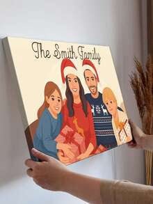 Catygift Retrato de pareja personalizado en lienzo, impresiones de póster, estilo de ilustración dibujada a mano, regalo de aniversario único, regalo de boda