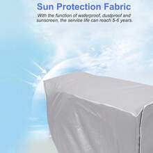 ZJchao Cubierta del acondicionador de Aire, Funda para Aire Acondicionado Exterior Capilla Impermeable a Prueba de Polvo al Aire Libre Impermeable del acondicionador de Aire para hogar( #   3) - # 3 - Ver 9