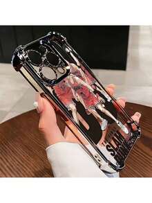 Anime Player TPU Elektroplattiertes Vier-Ecken Weiches Rahmen Stoßfestes Handyhülle Kompatibel mit Vivo Y02/Y02A/Y02T/Y03/Y04.