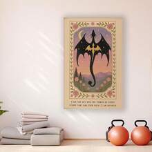 Framed Fourth Wing Print, Dragon Poster, Fantasy Bookish Art, Girly Wall Art, Book Lover, Romantasy Art, I Am The Sky And The Power Of Every Storm - 框架 - 查看 2