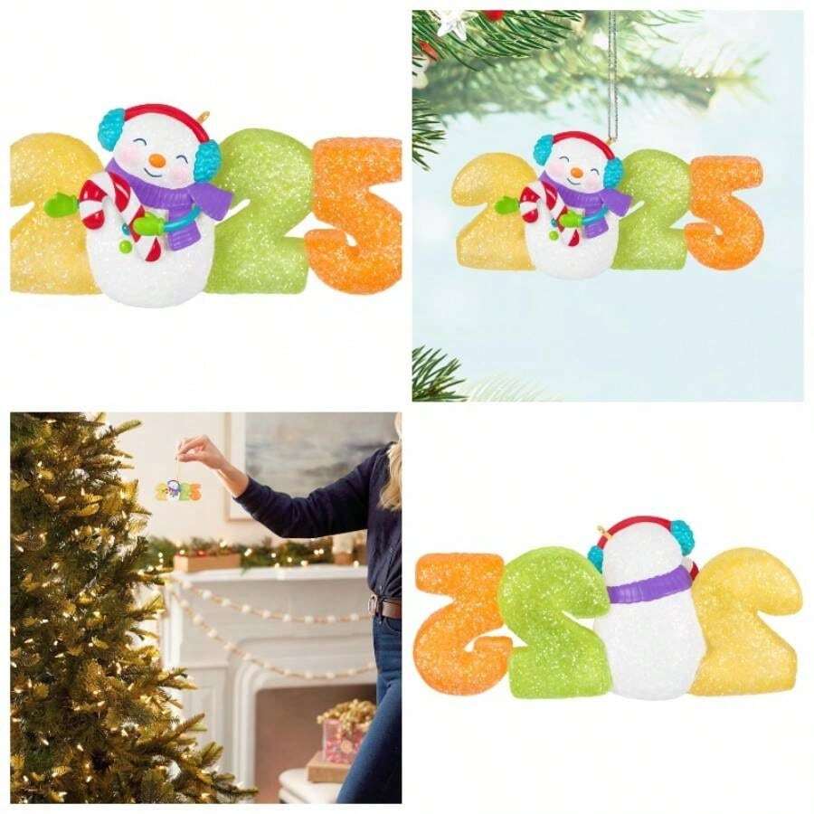 - Adorno navideo de Recuerdo 2025, Sweet Decade 2025, Regalos para coleccionistas de mueco de Nieve - Dulce década de 2025 - Ver 1